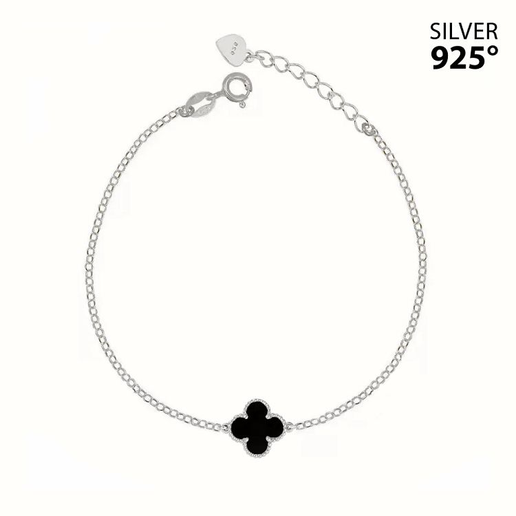 Βραχιόλι Λουλούδι Clover Small με Όνυχα από Ασήμι 925 PS29662