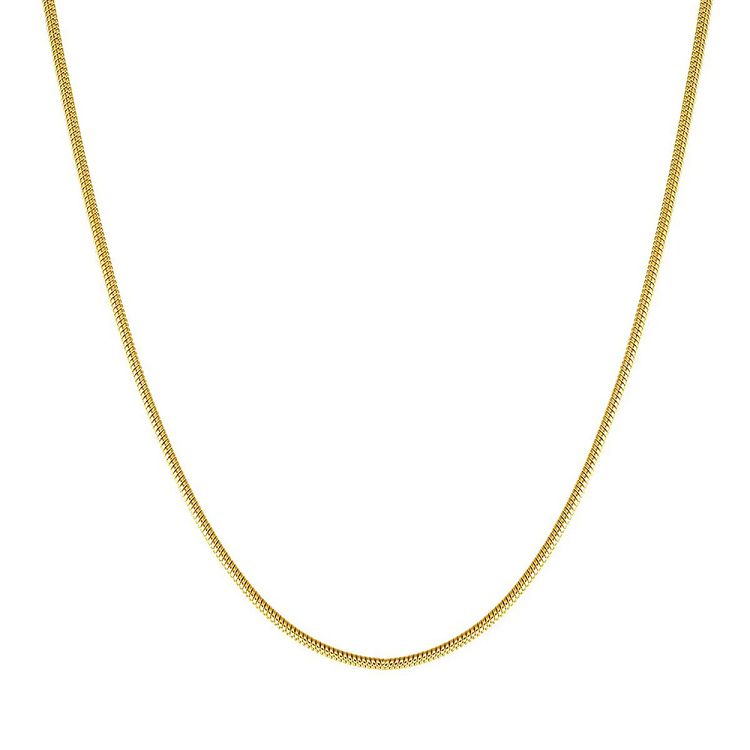 Κολίε Round Snake Chain 2mm Από Ατσάλι Επιχρυσωμένο 24Κ MI13483