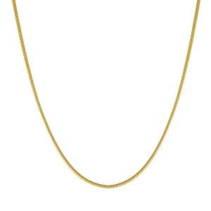 Κολίε Round Snake Chain 2mm Από Ατσάλι Επιχρυσωμένο 24Κ MI13483