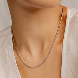 Κολίε Round Snake Chain 2mm Από Ατσάλι MI13482